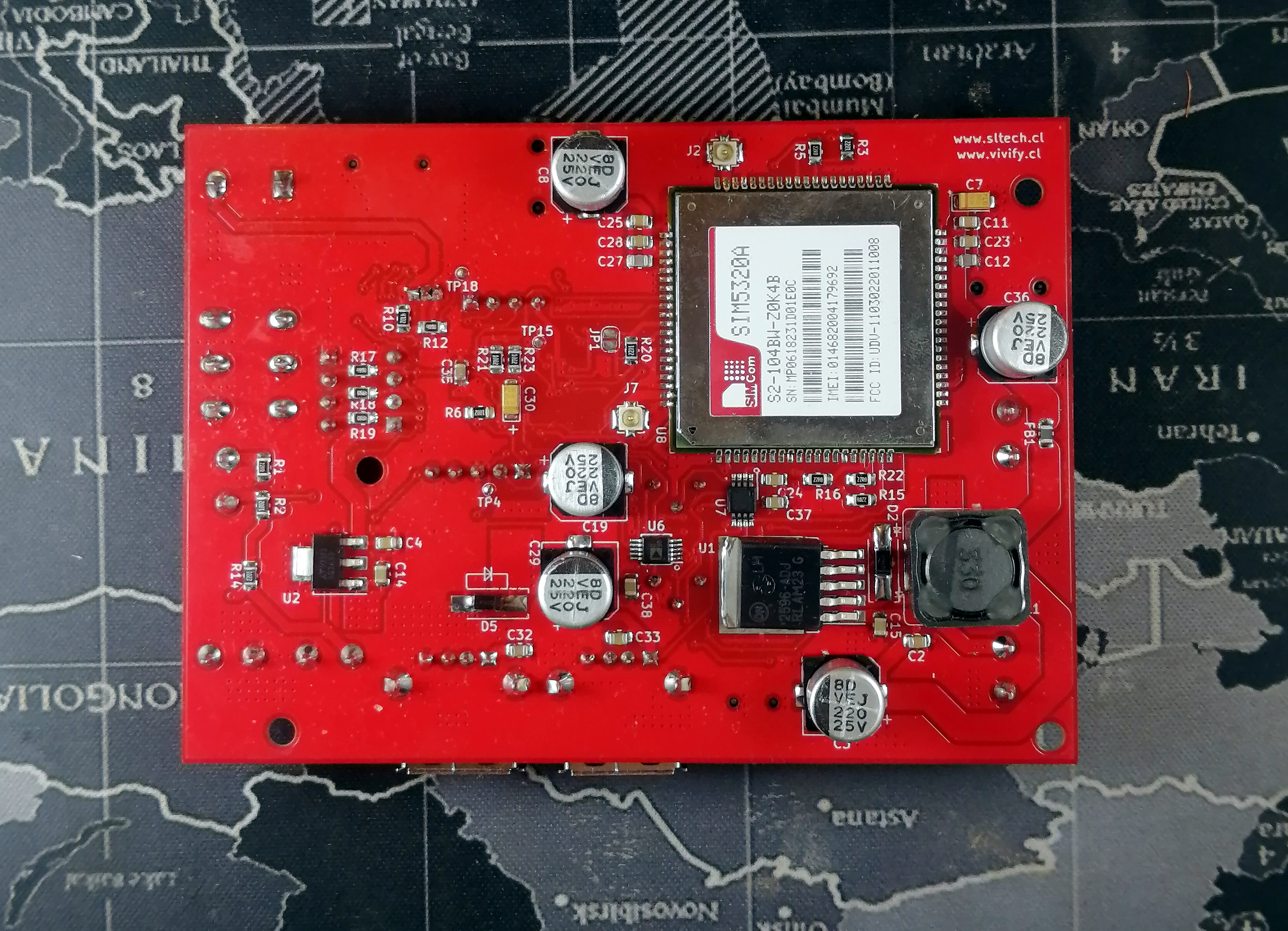 electronica PCB de vivify vista por detrás